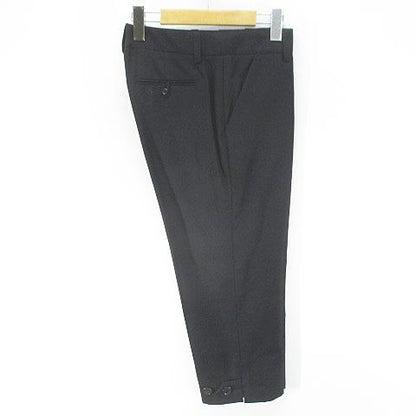 Louis Vuitton Calf Length Tapered Pants Zip Fly 40 Black Wool Fabric