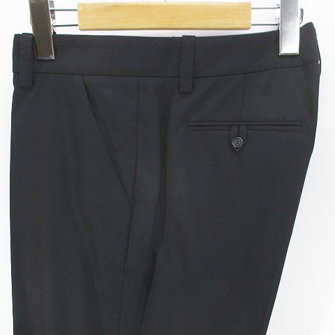 Louis Vuitton Calf Length Tapered Pants Zip Fly 40 Black Wool Fabric