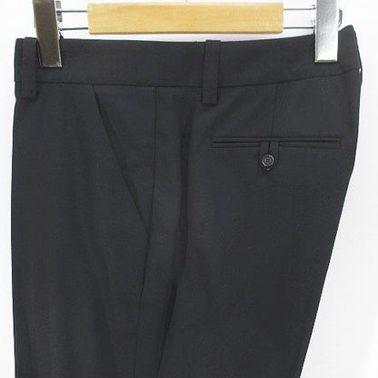 Louis Vuitton Calf Length Tapered Pants Zip Fly 40 Black Wool Fabric