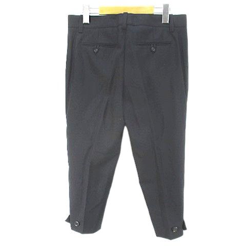 Louis Vuitton Calf Length Tapered Pants Zip Fly 40 Black Wool Fabric