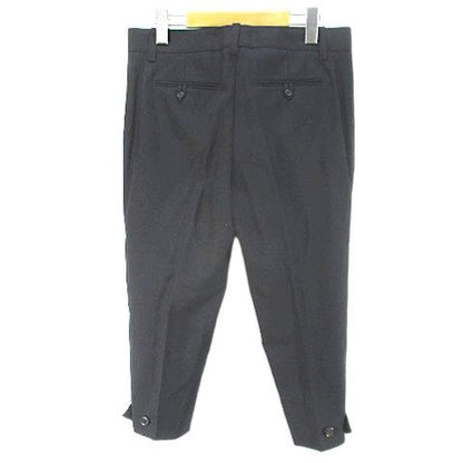 Louis Vuitton Calf Length Tapered Pants Zip Fly 40 Black Wool Fabric