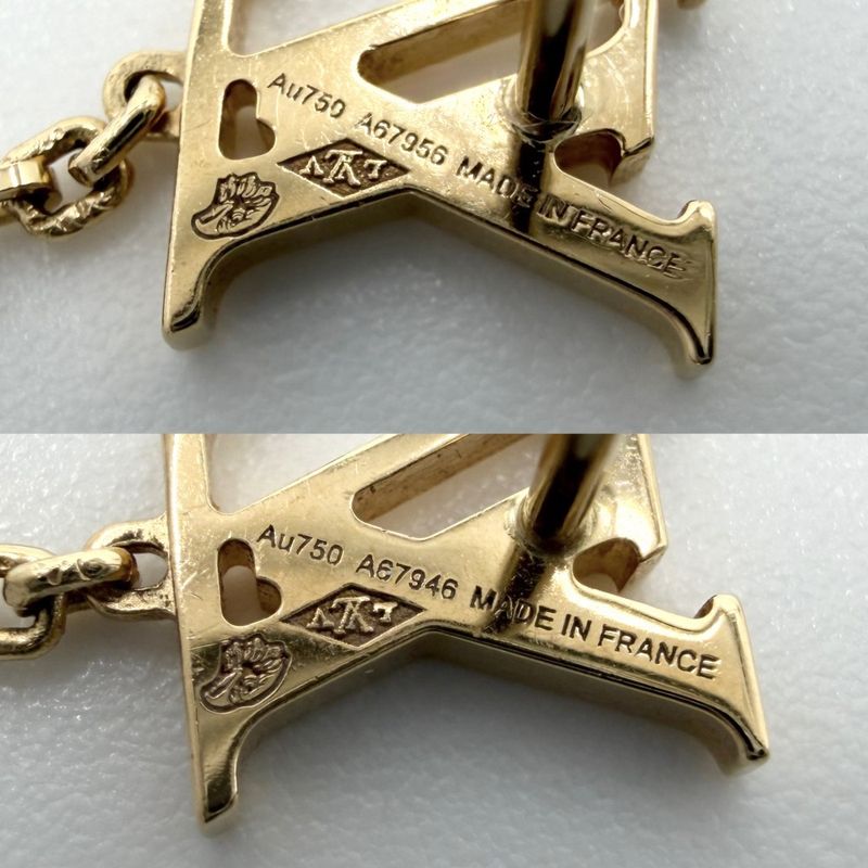 Louis Vuitton Earrings Idyll Blossom LV 18k YG 18k Yellow Gold Diamond 0.03 Ct