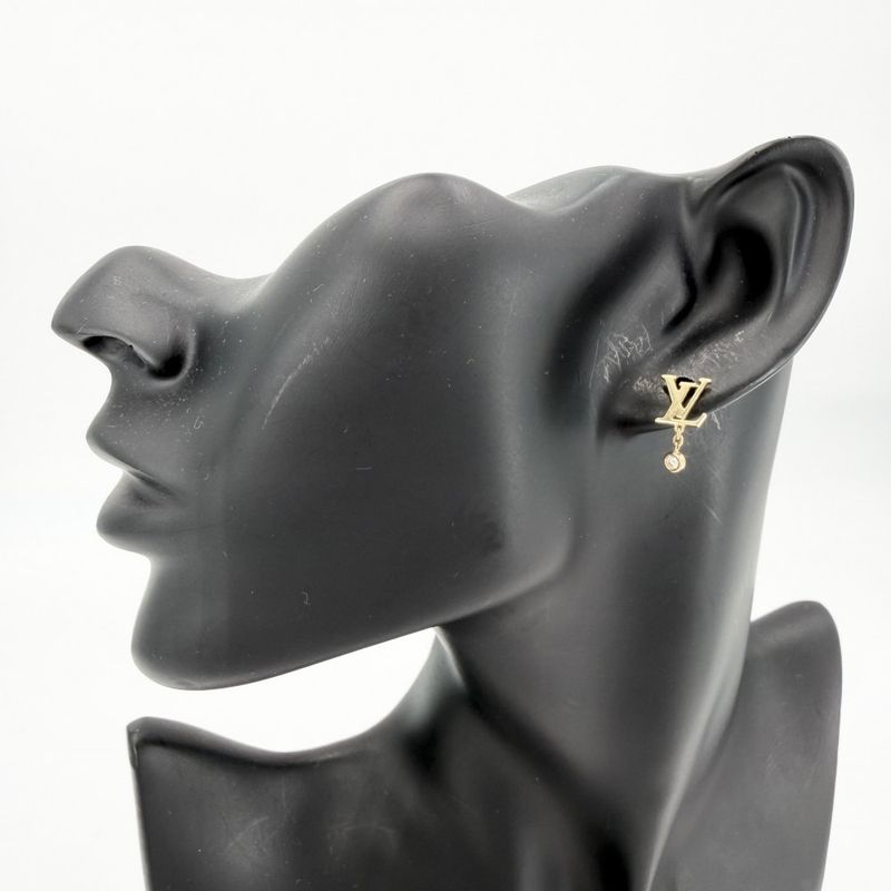 Louis Vuitton Earrings Idyll Blossom LV 18k YG 18k Yellow Gold Diamond 0.03 Ct