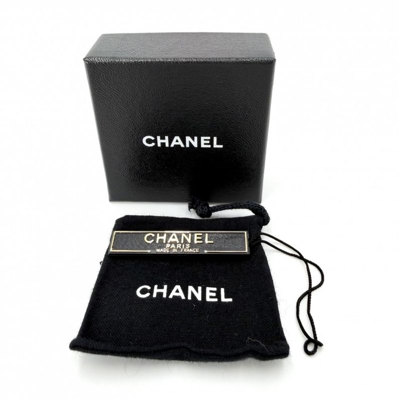 Chanel Earrings CC Logo Swing Rhinestone White Silver