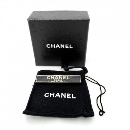 Chanel Earrings CC Logo Swing Rhinestone White Silver