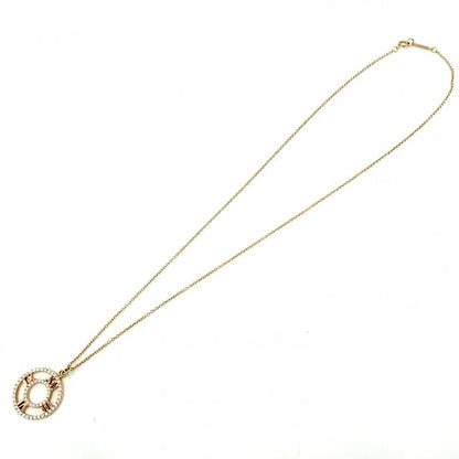 Tiffany & Co Necklace Atlas Open Diamond Pendant 18k PG 18k Pink Gold