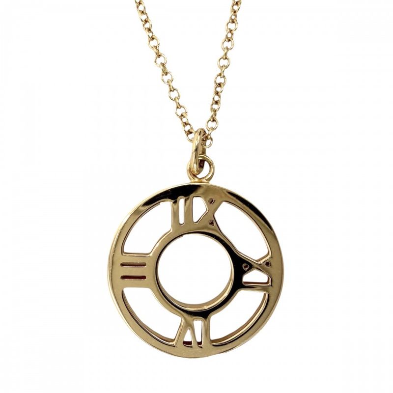 Tiffany & Co Necklace Atlas Open Diamond Pendant 18k PG 18k Pink Gold