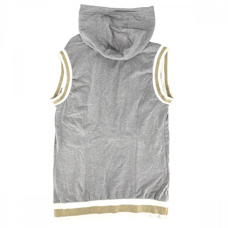 Gucci Top Sleeveless Sweatshirt V-neck M Gray Cotton Spring Summer
