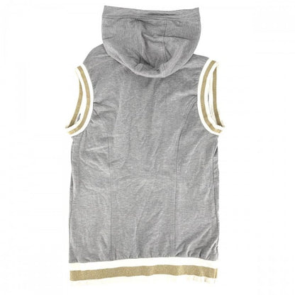 Gucci Top Sleeveless Sweatshirt V-neck M Gray Cotton Spring Summer