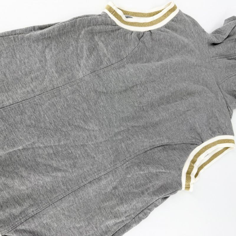 Gucci Top Sleeveless Sweatshirt V-neck M Gray Cotton Spring Summer