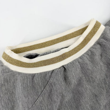 Gucci Top Sleeveless Sweatshirt V-neck M Gray Cotton Spring Summer