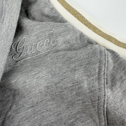 Gucci Top Sleeveless Sweatshirt V-neck M Gray Cotton Spring Summer