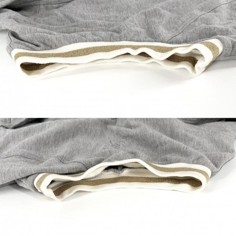 Gucci Top Sleeveless Sweatshirt V-neck M Gray Cotton Spring Summer