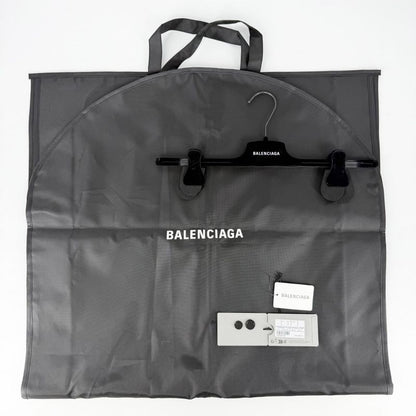 Balenciaga Pants Check Wide 34 Gray Black Wool