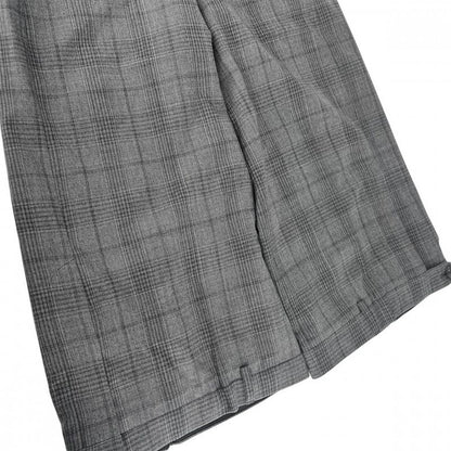 Balenciaga Pants Check Wide 34 Gray Black Wool
