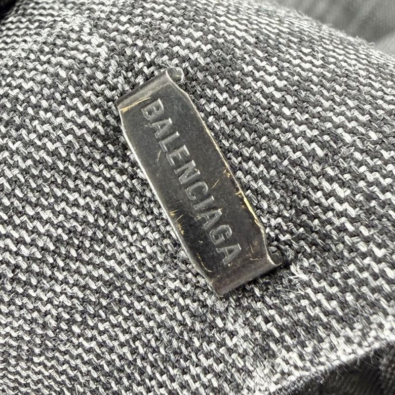 Balenciaga Pants Check Wide 34 Gray Black Wool