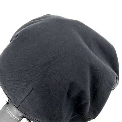 Chanel Beret Check Hat CC Logo M Cotton Polyamide Polyester Black White Spring