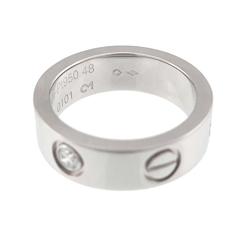 Cartier Love 48 Ring Diamond Pt Platinum