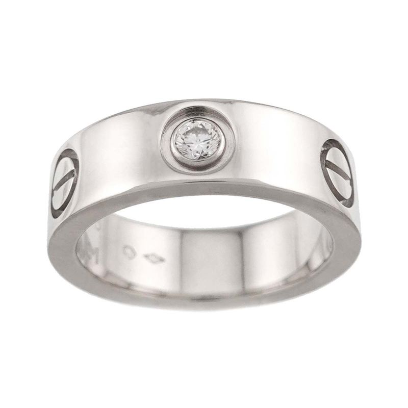 Cartier Love 48 Ring Diamond Pt Platinum