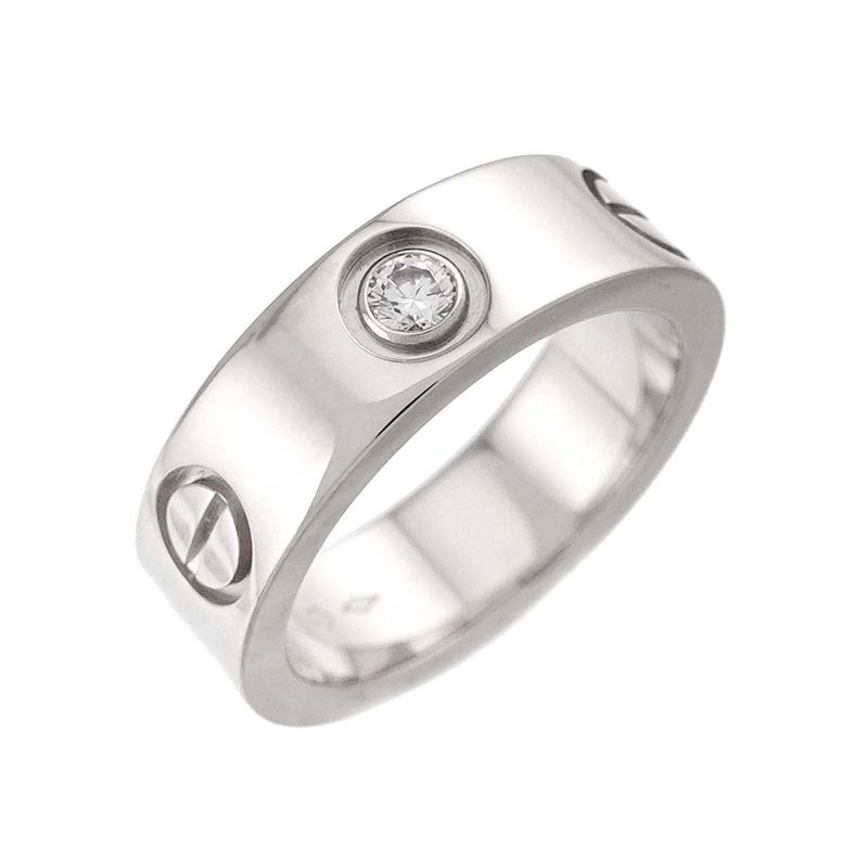 Cartier Love 48 Ring Diamond Pt Platinum