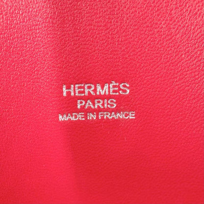 Hermes 2-Way Bolide 35 Shoulder Bag Crossbody Leather Red Silver