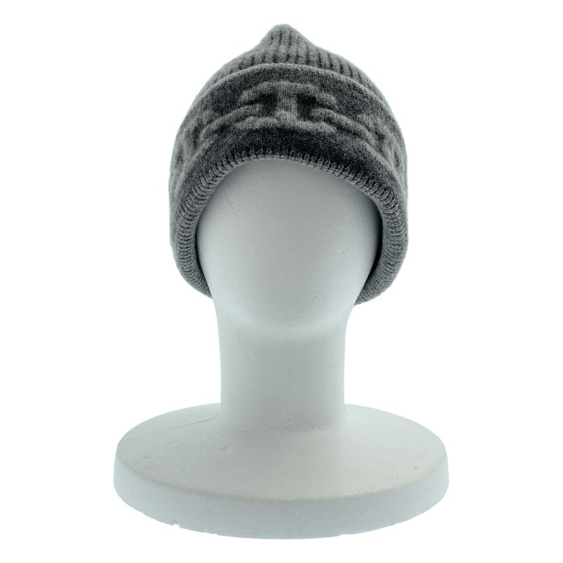 Hermes Heaven Cashmere Chaine D'ancre Motif Knit Cap L Gray Hat
