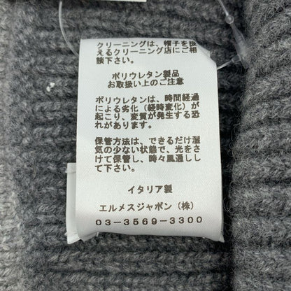 Hermes Heaven Cashmere Chaine D'ancre Motif Knit Cap L Gray Hat