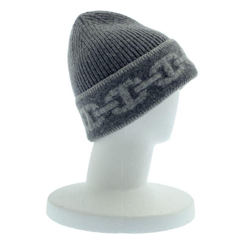Hermes Heaven Cashmere Chaine D'ancre Motif Knit Cap L Gray Hat