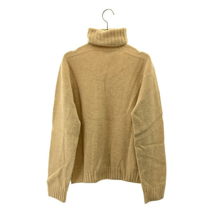 Celine Rib Contrast Turtleneck Knit Beige