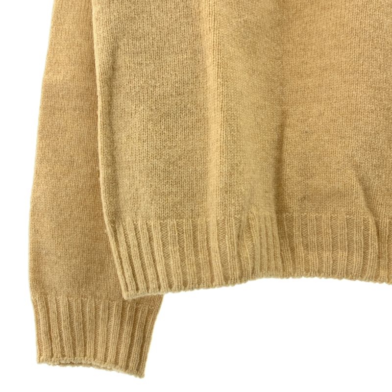 Celine Rib Contrast Turtleneck Knit Beige