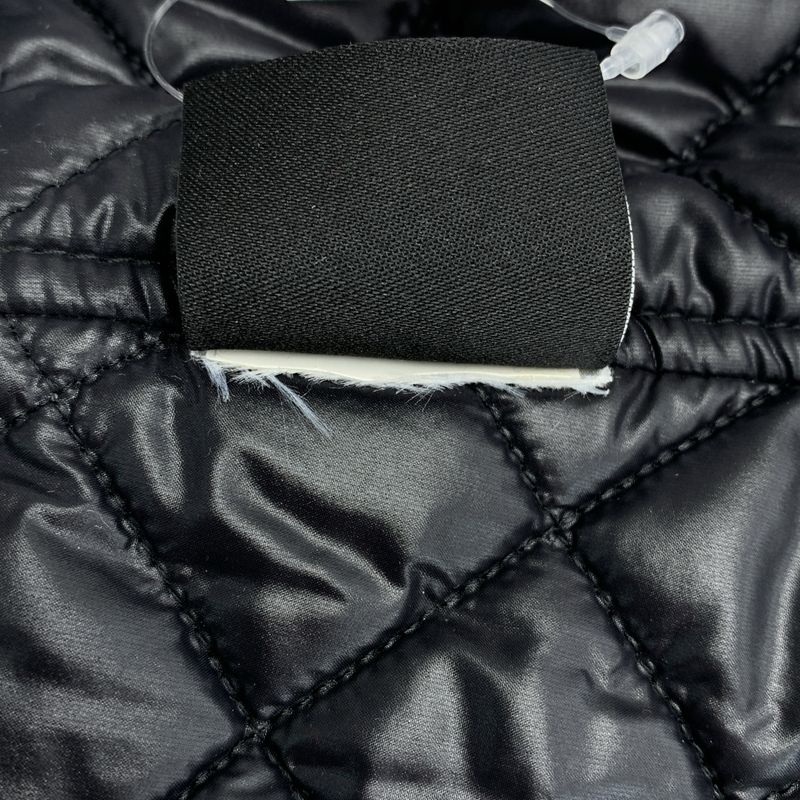 Chanel Frill Decoration CC Logo Down Jacket Black