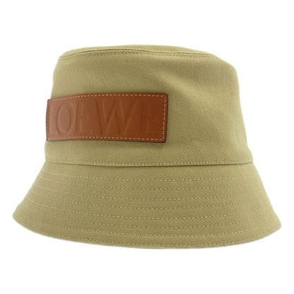 Loewe Paula's Ibiza Leather Logo Patch Bucket Hat 57 Beige