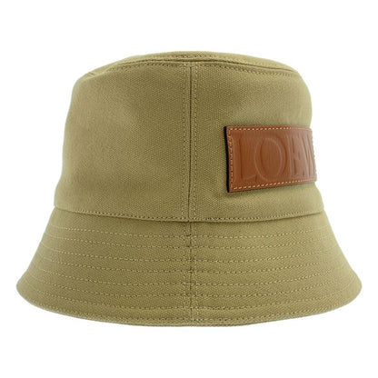 Loewe Paula's Ibiza Leather Logo Patch Bucket Hat 57 Beige