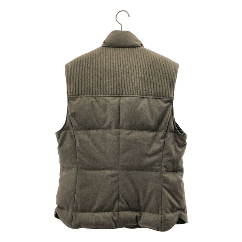 Brunello Cucinelli Wool Cashmere Down Vest M Brown