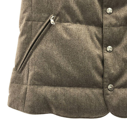 Brunello Cucinelli Wool Cashmere Down Vest M Brown
