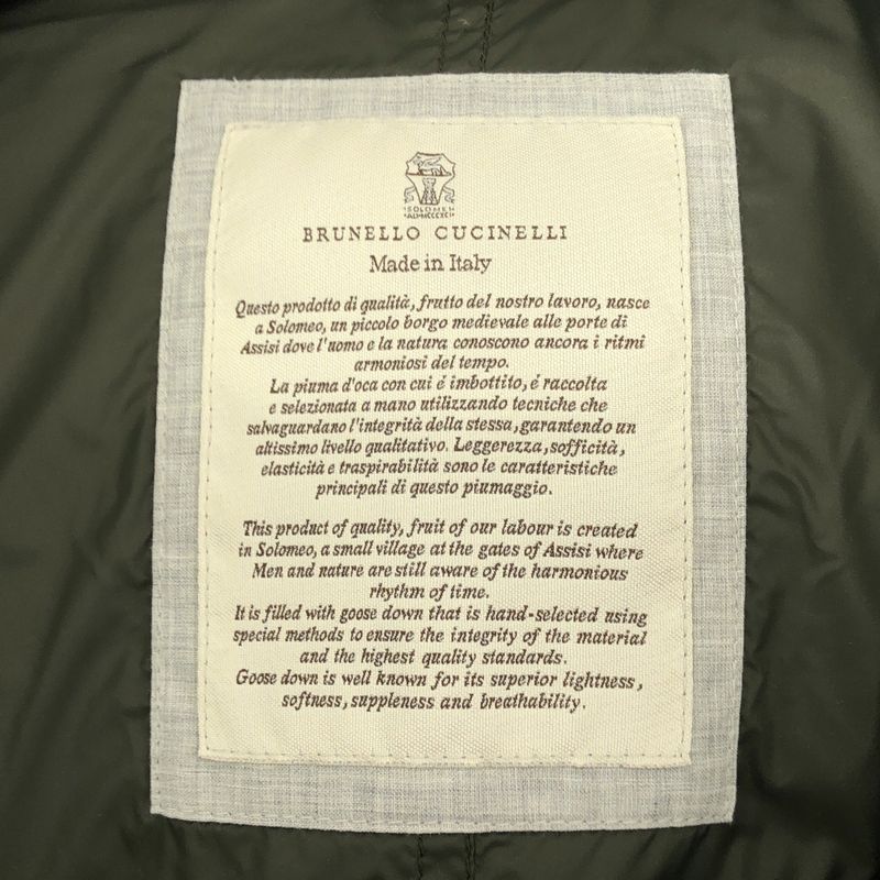Brunello Cucinelli Wool Cashmere Down Vest M Brown