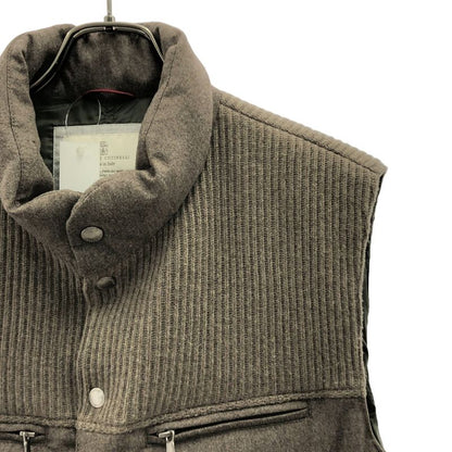 Brunello Cucinelli Wool Cashmere Down Vest M Brown