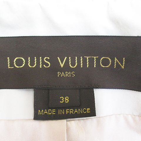 Louis Vuitton Jacket Lightweight Silk 38 White Stitch Snap Button Lining
