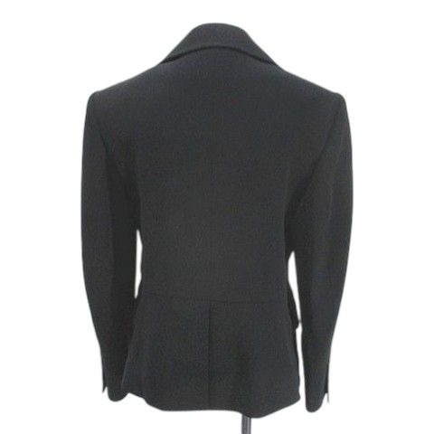 Hermes Double Breasted Jacket 38 Black Wool Lining