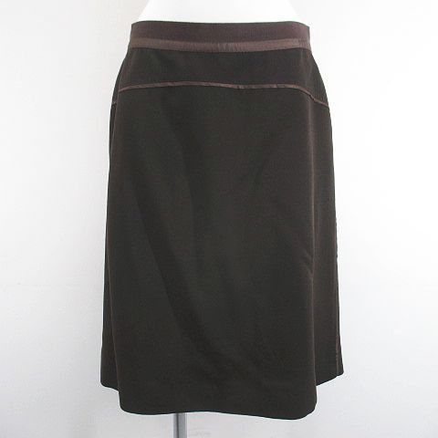 Louis Vuitton Set Jacket Knee Length Skirt Silk 42 Brown Snap Button Roll Up