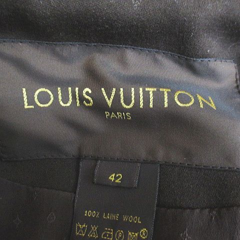 Louis Vuitton Set Jacket Knee Length Skirt Silk 42 Brown Snap Button Roll Up