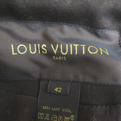 Louis Vuitton Set Jacket Knee Length Skirt Silk 42 Brown Snap Button Roll Up