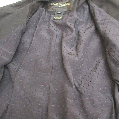 Louis Vuitton Set Jacket Knee Length Skirt Silk 42 Brown Snap Button Roll Up