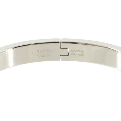 Hermes Mini Click Chaine D'ancre Bangle Brown Glasse Silver Gold Bracelet