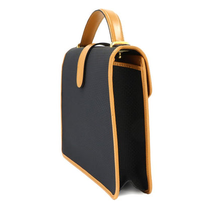 Saint Laurent Yves 2-Way Bag Leather Black Brown Vintage