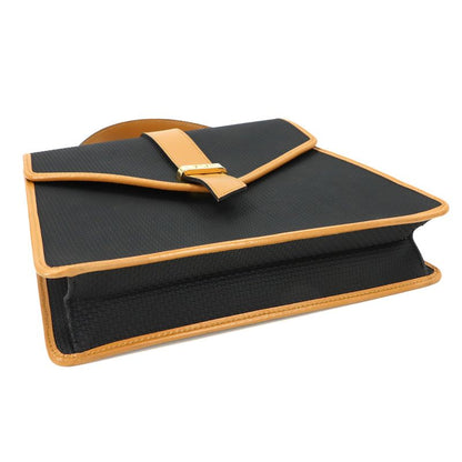 Saint Laurent Yves 2-Way Bag Leather Black Brown Vintage