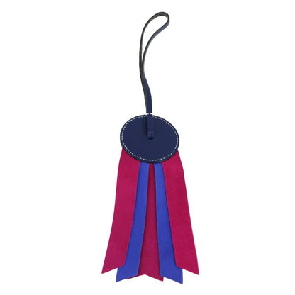 Hermes Paddock Flot Bag Charm Vache Hunter Agno Milo Blue