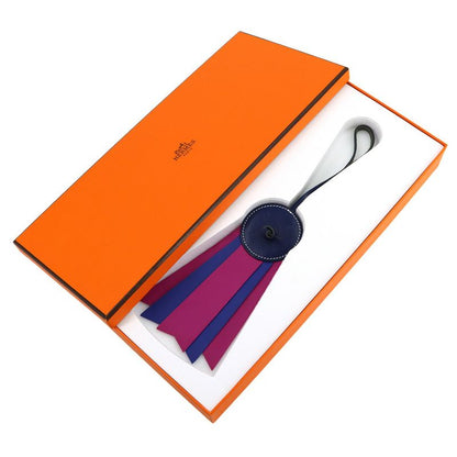 Hermes Paddock Flot Bag Charm Vache Hunter Agno Milo Blue