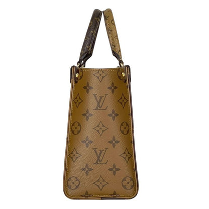 Louis Vuitton on the Go PM 2-Way Shoulder Bag Monogram Reverse Brown