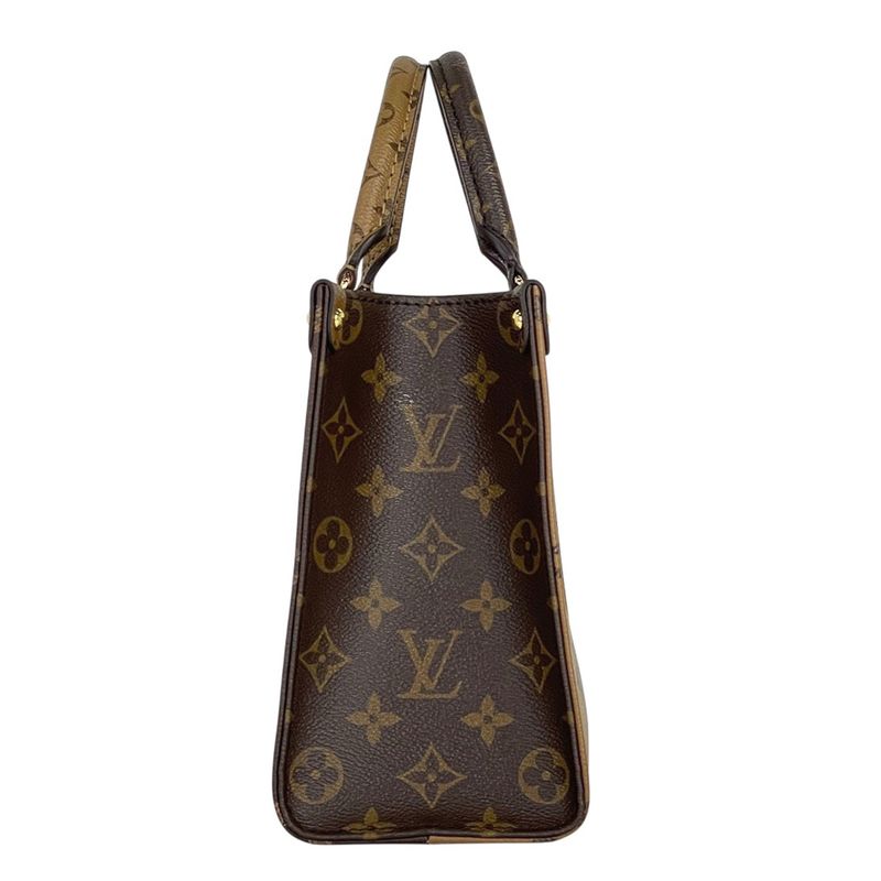 Louis Vuitton on the Go PM 2-Way Shoulder Bag Monogram Reverse Brown